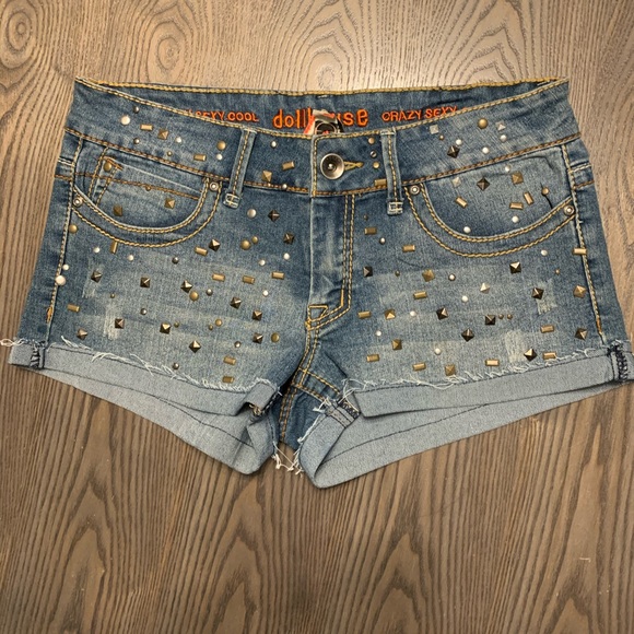 Dollhouse Shorts Dollhouse Studded Jean Denim Shorts Sienna Sz 9